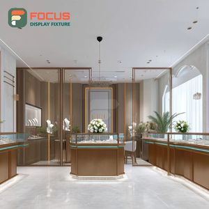 Meubles de magasin de bijoux de luxe sur mesure, finition stratifiée, vitrine pour espace boutique - Product Image 4