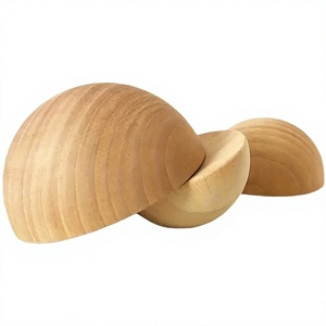 Bolas de Madera Grandes de 12-15 cm, Redondas, Naturales, sin Acabado, Color Madera, FAIZA CRAFT FC-8126 para la Fabricación de Joyería - Product Image 3