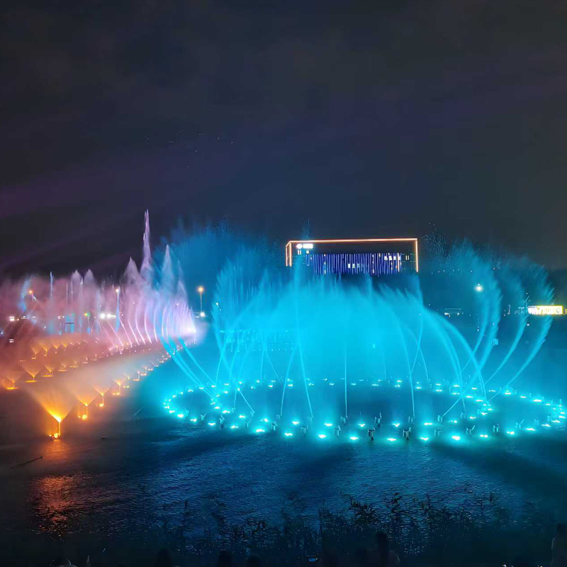 Outdoor Garden Fountain Musical Fountain with LED Lights for Outdoor Landscaping Decor Water Dancing Fountain