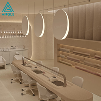Vitrine d'exposition LED écologique pour vernis à ongles, étagères personnalisables, présentoir tendance pour cosmétiques et soins de la peau, décoration de magasin