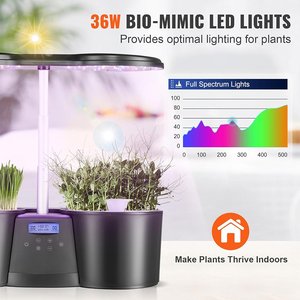 Luces <span class=keywords><strong>de</strong></span> Cultivo Hidropónico <span class=keywords><strong>de</strong></span> Espectro Completo para Cultivo Interior <span class=keywords><strong>de</strong></span> Vegetales, Hierbas, Tomates y Albahaca - Product Image 2