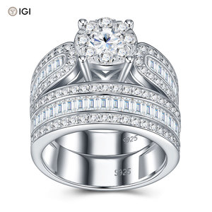 Anillo <span class=keywords><strong>de</strong></span> Diamantes <span class=keywords><strong>de</strong></span> Alta Calidad <span class=keywords><strong>de</strong></span> 11g, Plata 925 Sólida, 0.5 Quilates, CVD HPHT, para Aniversario, Chapado al Vacío, Diamante <span class=keywords><strong>de</strong></span> Laboratorio, Banda Apilable - Product Image 1