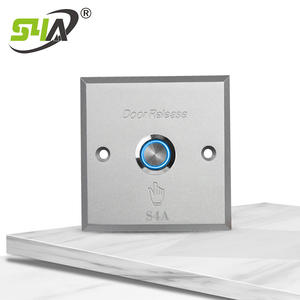 عالية الجودة التحكم في الوصول الباب الإصدار الأبيض اللون بالسعة الألومنيوم خروج زر مع مصباح ليد مضيئة علامة خروج - Product Image 2