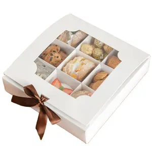 Custom New Arrivals Design Chocolate Cookie Candy Sweet Macaron Biscuit Cake Packaging Gift Box With Window