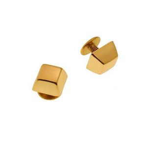 Bottone decorativo con rivetto a fungo trapezio per borse con ruote a vite fibbie per borsetta in metallo - Product Image 1