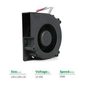 Ventilateur centrifuge autoportant SUNON PMB1212PLB2-A (2).GN OEM/ODM à roulement à billes 120x120x32mm 12V 0.82A 9.8W 2500RPM 35.9CFM - Product Image 2