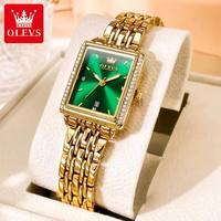 OLEVS 9995 Montre-bracelet élégante à quartz pour femmes, date automatique, montre originale pour femmes, étanche, lumineuse, montres pour femmes avec diamants