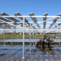 Structure de montage en aluminium pour panneaux solaires agricoles SOEASY, inclinaison de 45°, charge de neige 1,4 KN, charge de vent 60 m/s, garantie 10 ans