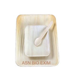 AA Higiénico Desechable Areca Hoja de Palma Plato de Grado Alimenticio Hermoso Diseño de Planta Grabado Ecológico para Bodas y Uso Doméstico - Product Image 3