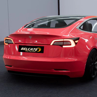 BELCATE 1.52*18m conception personnalisée poudre noire dégradé autocollants de carrosserie de véhicule en PVC auto-adhésifs