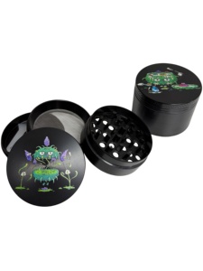 Round Zinc Alloy Manual Modern <b>Herb</b> <b>Grinder</b> 50mm with Full Printed Art Design for Accessory - Product Image 2