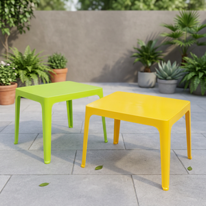 Mesa de Comedor Moderna para Exteriores de Plástico PP Multicolor, Duradera, Ligera, Impermeable, Apilable, Resistente, Muebles de Exterior Fáciles de Usar - Product Image 3