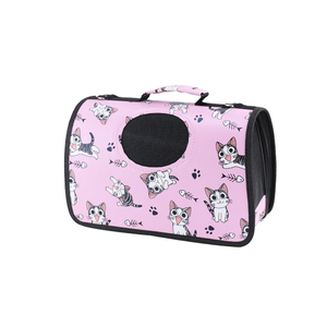 Green Sport Quadrate Oxford <b>Cat</b> or Small Dog Pet Travel Carrier Bag - Product Image 1