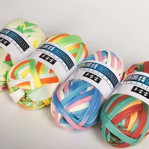 Fil à tricoter Fettuccini <span class=keywords><strong>Zpagetti</strong></span> 100g, DIY, panier en tricot, sac au crochet, matériaux de couture, tricot, crochet, fil de t-shirt multicolore - Product Image 1
