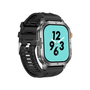 Outdoor-Smartwatch M63 AMOLED-Bildschirm Smart Watch Erwachsene Blut-Sauerstoff-Herzfrequenz wasserdichte Metall-Baday-Rechteck-Gesundheitsuhr CE