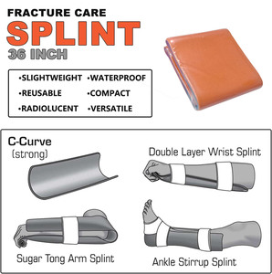 Botiquín de primeros auxilios de aluminio <span class=keywords><strong>Universal</strong></span> de 36 "X 4,3", férula médica impermeable de primeros auxilios para brazo, pierna, huesos rotos, tratamiento de fracturas - Product Image 2