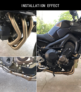 Inoxydable Moto D'échappement <span class=keywords><strong>MT09</strong></span> FZ09 XSR900 MT-09 Traceur Tuyau D'échappement Plier Les Tuyaux Pour Yamaha FZ-09 2014-2018 - Product Image 6