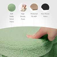 Bailey personnalisé Morden pouf boîte de rangement vert Teddy velours chaussures banc jouets coffre avec couvercle