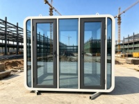 Cabine Apple: Novo Design Moderno, Vila Impermeável, Escritório Móvel Pré-fabricado, Painel Sanduíche, Estrutura de Aço Galvanizado, Instalação Rápida, 5 Anos de Garantia