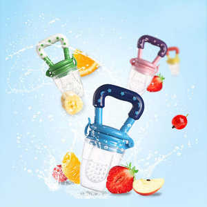 Bpa Free <span class=keywords><strong>2</strong></span> in 1 Baby massaggiagengive ciuccio morbido sicuro per uso alimentare in Silicone per bambini frutta fresca cibo alimentazione ciuccio per neonati - Product Image 3