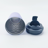 Gobelet isotherme en acier inoxydable à paroi simple de 450 ml au design classique pour le café, le camping, tasse à café