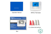 Termostato de bomba de calor de aire acondicionado de habitación electrónico no programable Suuwer 24V para el hogar