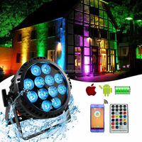 12x18W RGBWA + UV IP65 lumière LED alimentée par batterie sans fil pour l'éclairage de scène extérieur