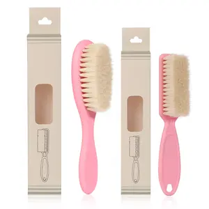 2024 New Baby Care Pure Wool Baby plastic Brush Comb Baby Hairbrush Newborn Infant Comb Head Massager Kid Hair Care Supplies