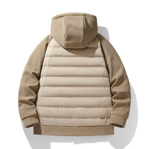 Manteau à capuche athlétique en tricot patchwork pour l'extérieur 2026, style unisexe pour couple, doudoune légère - Product Image 4