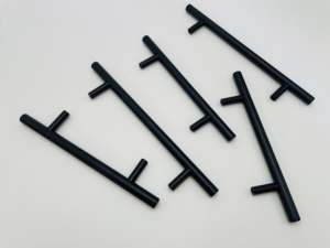 D10 Matzwarte stalen meubelgrepen & kastknoppen - Moderne keuken slaapkamer lade & commode greep met verstelbaar ontwerp - Product Image 3