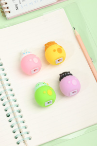 Taille-crayon en silicone motif animal kawaii, design Eggman's Party, pour étudiants et bureau, papeterie créative - Product Image 2