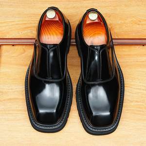 Chaussures en cuir véritable Dashing Head, semelles épaisses, style rétro décontracté britannique, tendance classique, chaussures pour hommes d'affaires, automne, imperméables - Product Image 2