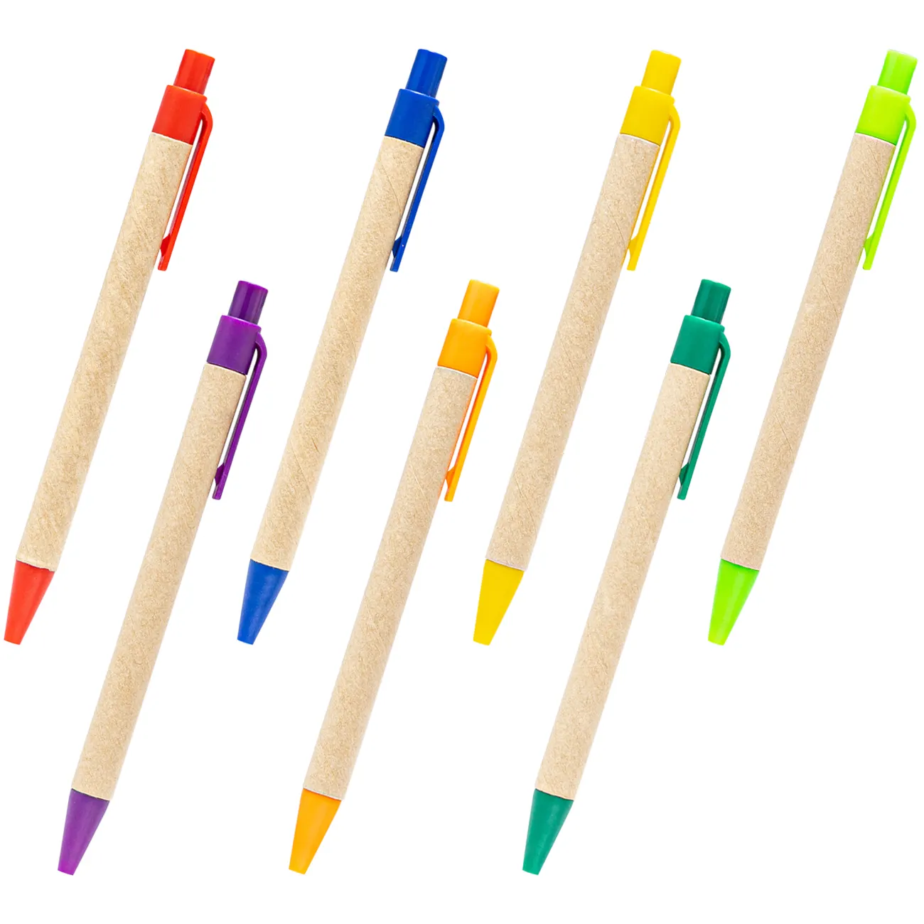 Promosyon okul özelleştirilmiş çevre kağıt tükenmez kalemler çöp geri dönüşümlü yazma tükenmez Logo ile ucuz çevre dostu kalem