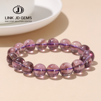 JD 7A Quartz brésilien naturel Bracelet de pierres précieuses semi-précieuses Reiki énergie de guérison Yoga poignet bijoux glace améthyste breloque perle