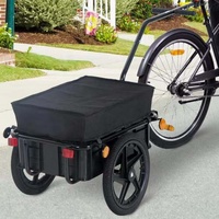 Remorque utilitaire pour vélo, chariot de transport de marchandises, chariot à bagages en acier pour vélo, grand chariot à outils roulant