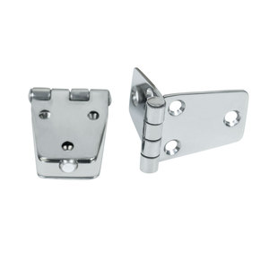 Charnière de meuble en acier inoxydable 304 à 4 trous, montage en surface, industrielle, extérieure, antirouille, pour porte de cabinet de bateau - Product Image 3