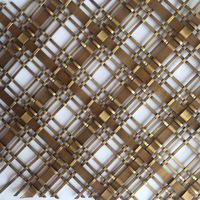 Nouveau design de panneau de façade décoratif en acier inoxydable, maille métallique décorative en laiton personnalisable pour portes d'armoires