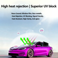 Film teinté pour vitres de voiture 3m, protection solaire, anti-UV, vision unidirectionnelle, durable, prix usine