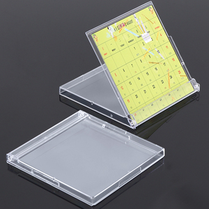 SUNSHING Transparent 3.5inch Desk Calender Holder Free Standing Mini Photo <b>Stand</b> <b>CD</b> Size PS Desktop Calendar Display <b>Stand</b> - Product Image 2