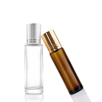 Botol Kaca Roll On Kosong Isi Ulang Amber Bening Bulat 10ml 20ml Logo Kustom Botol Roller Kaca Lip Gloss