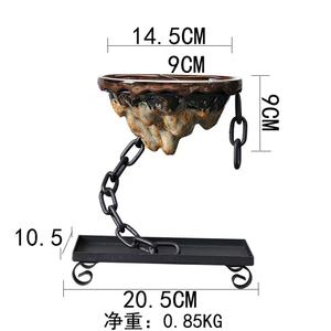 M Succulent Jardinière <span class=keywords><strong>Pot</strong></span> Fer Art Cercle/Base Carrée Céramique Succulent Planteur Simulation Rocaille Chaîne <span class=keywords><strong>Suspension</strong></span> <span class=keywords><strong>Pot</strong></span> De Fleur - Product Image 6