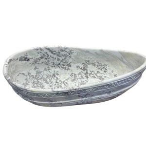 Baignoire autoportante en marbre blanc naturel, grande taille, sur mesure, pour villa et hôtel, prix <span class=keywords><strong>de</strong></span> gros - Product Image 1