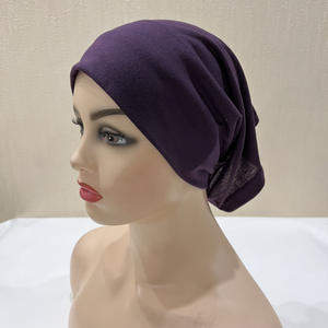 Venta caliente nuevos hombres mujeres multiusos Color sólido <span class=keywords><strong>Pelo</strong></span> <span class=keywords><strong>Largo</strong></span> gorro moda tubo bandas Fondo sombrero Hijab - Product Image 5