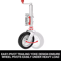 Roue de remorque jockey 1000 lb, cric de levage pour remorque avec roue de 8 pouces, cric de remorque pour caravane, bateau, roue de remorque jockey