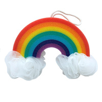 Éponge de bain en maille écologique, éponge de salle d'eau, nettoyage du corps, pochette de douche douce, pour enfants