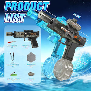 Pistolet à eau automatique avec flash de fumée et son de jet d'eau, jouet d'été pour l'extérieur et la <span class=keywords><strong>plage</strong></span>, pistolet à eau électrique pour enfants et adultes - Product Image 5