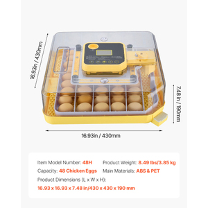 Incubateur d'œufs carré 2026 en promotion depuis l'entrepôt américain : contrôle précis de la température, contrôle intelligent de l'humidité, retournement automatique des œufs - Product Image 5
