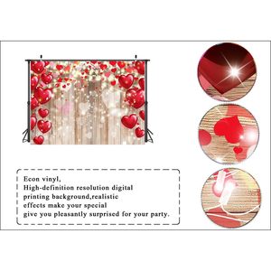 ฉากหลังถ่ายรูปสีแดง LTLYH ขนาด 10x8 ฟุต สำหรับวันวาเลนไทน์ ตกแต่งสำหรับงานของสาวๆ - Product Image 4