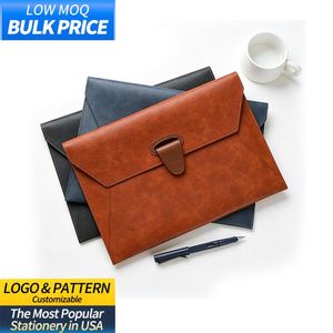 Porte-documents A4 pour le bureau et l'école, sac de rangement pour documents, organiseur, porte-documents imperméable en cuir PU, logo personnalisé, impression numérique - Product Image 1