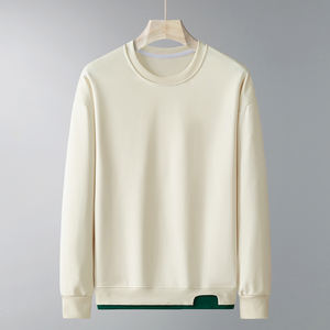 Logo personnalisé pull lourd hommes automne 2025 nouvelle jeunesse épaule ample col rond coréen à manches longues confortable décontracté - Product Image 4